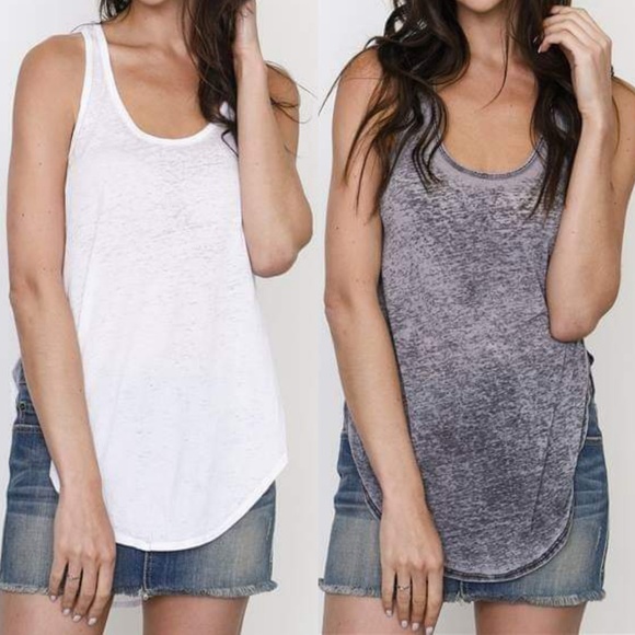 SOCAL MINERAL WASH BURNOUT RACERBACK TANK GRAY - Picture 6 of 6